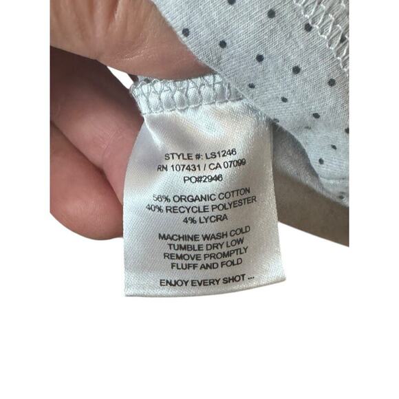 Linksoul NEW Golf Mens Medium Button Down Polo Shirt Casual Stretch Gray Dot - Picture 5 of 8